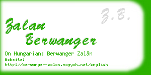 zalan berwanger business card